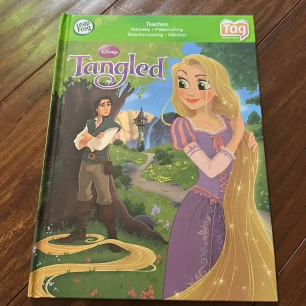LeapFrog Tag Books Lot 4 Disney Tangled Up Princess Dora LeapReader Leap Frog